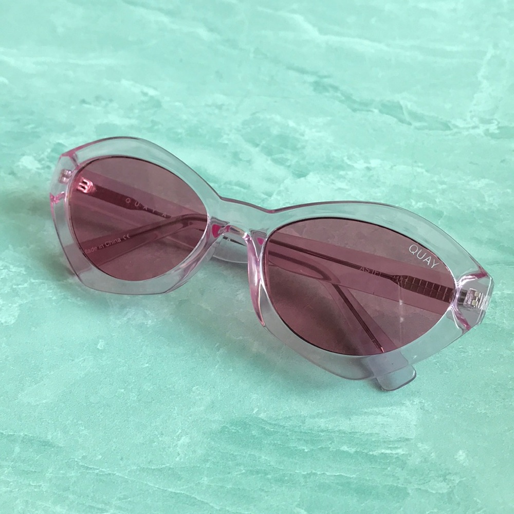 Quay x Kylie Jenner pink cat eye sunglasses